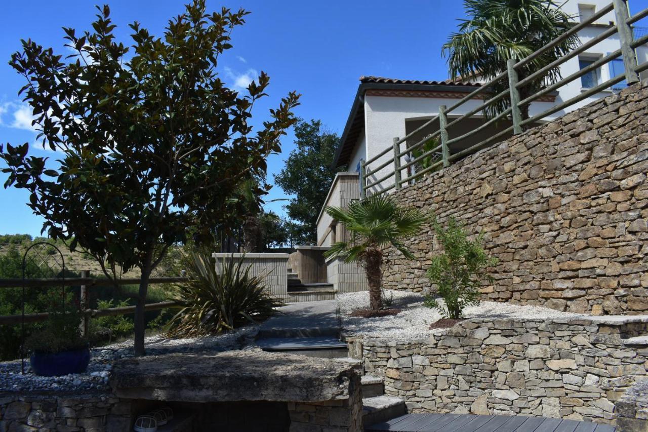 Chambre Au Calme Avec Spa Privatif Gratuit Sud Aveyron Les Palmiers Des Causses Saint-Rome-de-Tarn Eksteriør billede